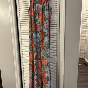 Tropical Print Jump Suit